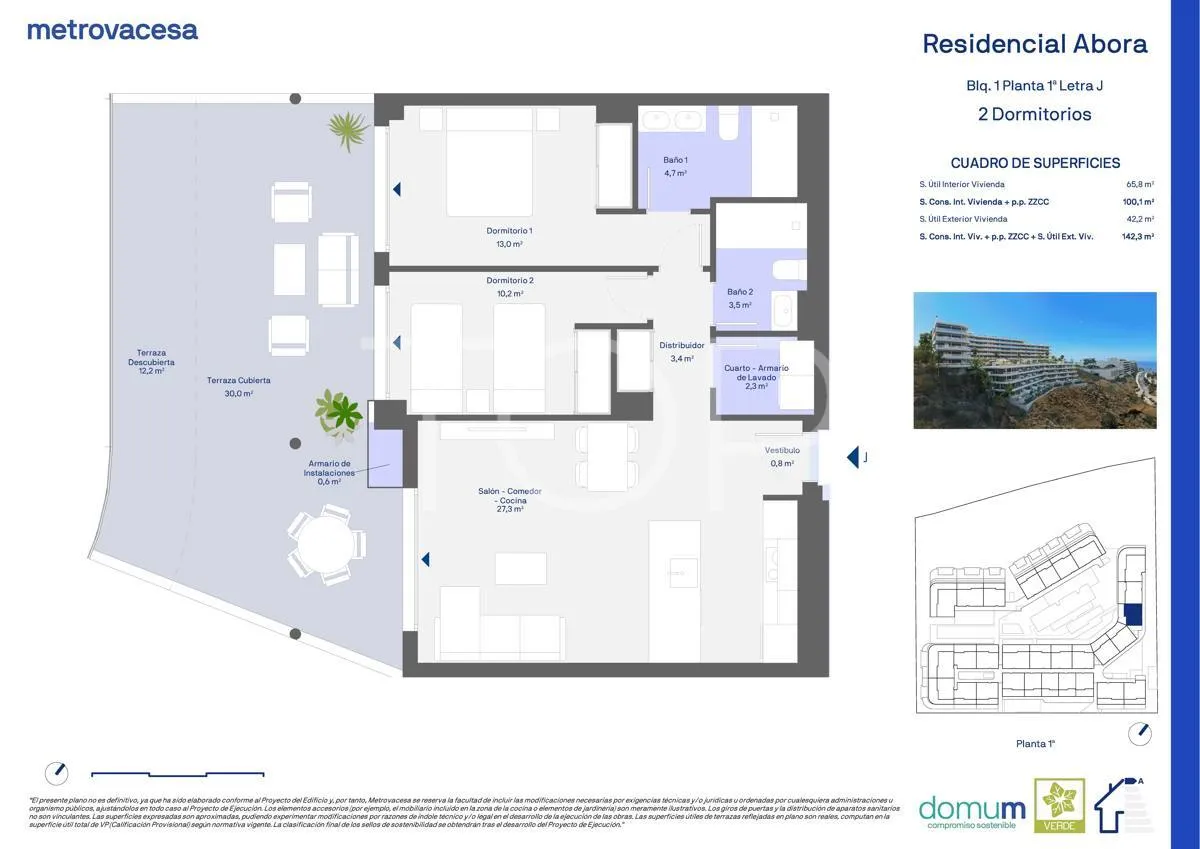 Apartamento de dos dormitorios en el nuevo proyecto Abora, Playa Paraíso - Costa Adeje