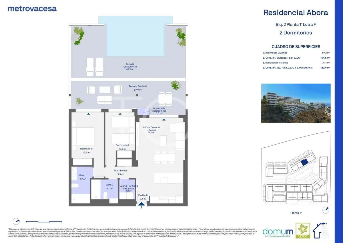 Wohnung mit traumhafter Terrasse in der neuen Anlage Abora in Playa Paraiso, Costa Adeje