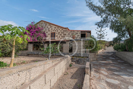 Beautiful Canarian house with large garden and sea view in Aldea Blanca