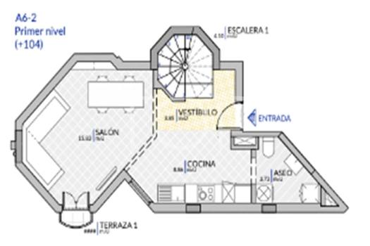 Geräumige zwei-Zimmer-Wohnung mit privater Dachterrasse in Los Cristianos