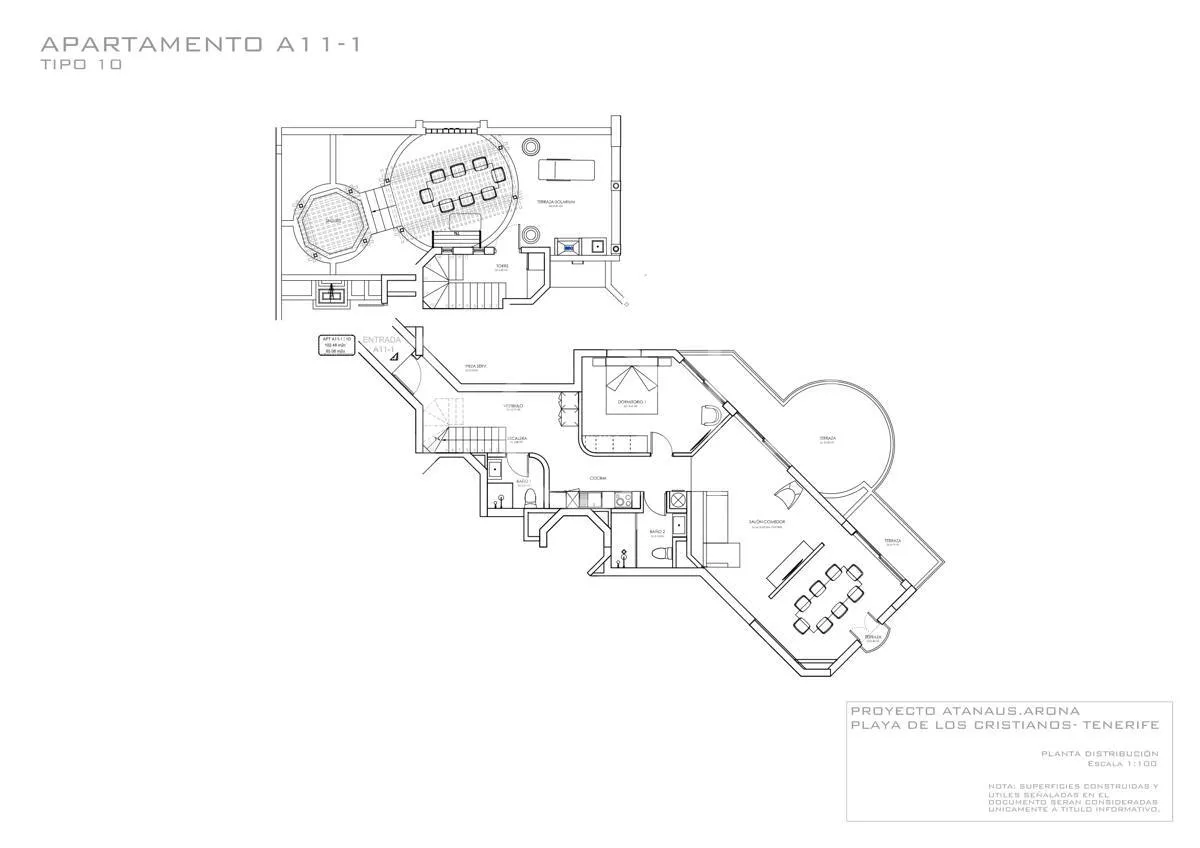 Amplio apartamento con varias terrazas y vistas al mar en Los Cristianos