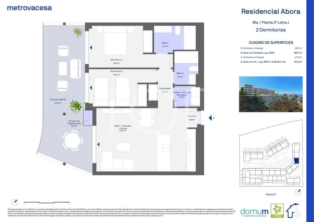 Moderno apartamento con amplia terraza en nuevo complejo Abora, Playa Paraíso