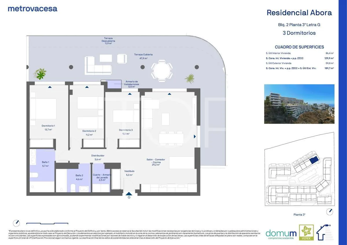 Newly built three-bedroom apartment in the exclusive Abora complex, Playa Paraíso