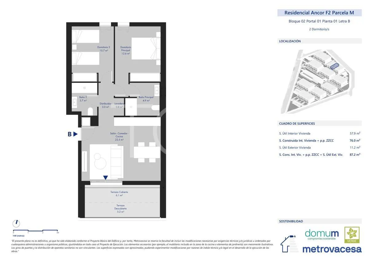 Exclusivo apartamento de dos dormitorios a estrenar en Ancor II en Abades, Tenerife