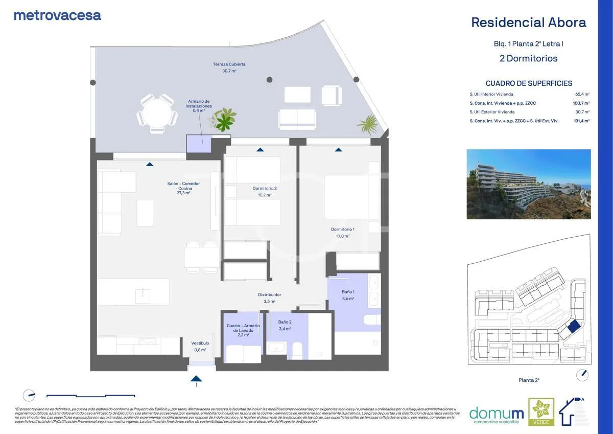 Stilvolle Wohnung mit zwei Schlafzimmern in der Anlage Abora, Costa Adeje