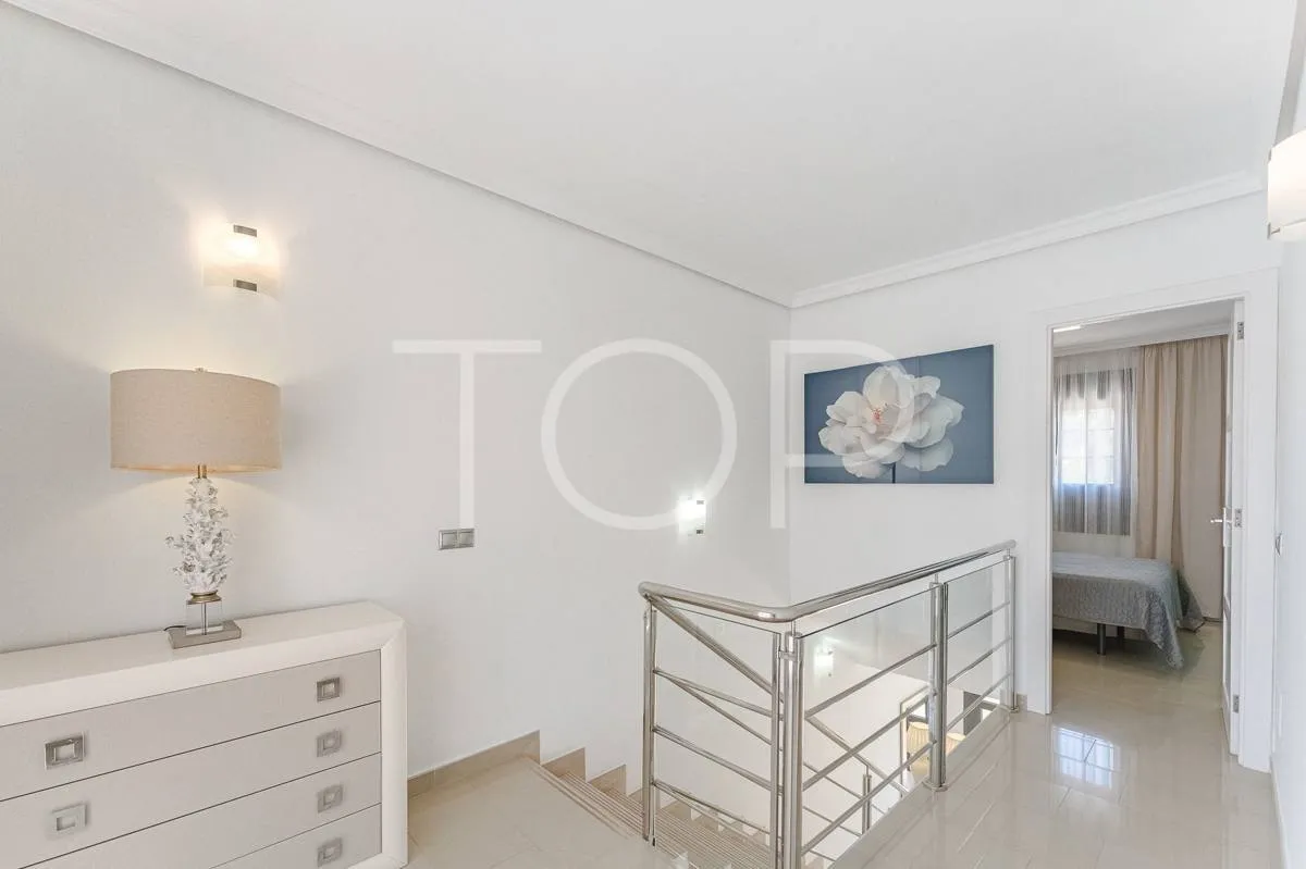 Semi-detached villa with sea views in La Caleta, just steps from the beach