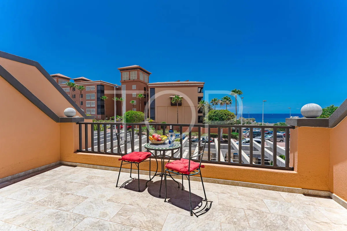 Semi-detached villa with sea views in La Caleta, just steps from the beach
