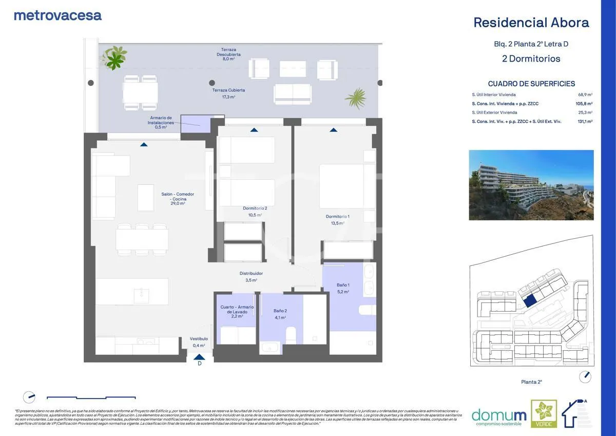 Zweizimmerwohnung im Neubauprojekt Abora, Playa Paraíso - Costa Adeje