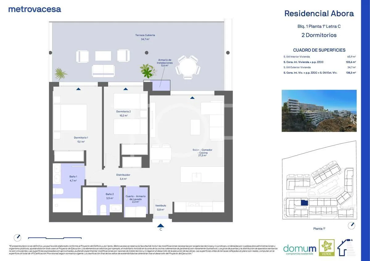 Brandneue Wohnung mit zwei Schlafzimmern in Abora, Playa Paraiso - Costa Adeje