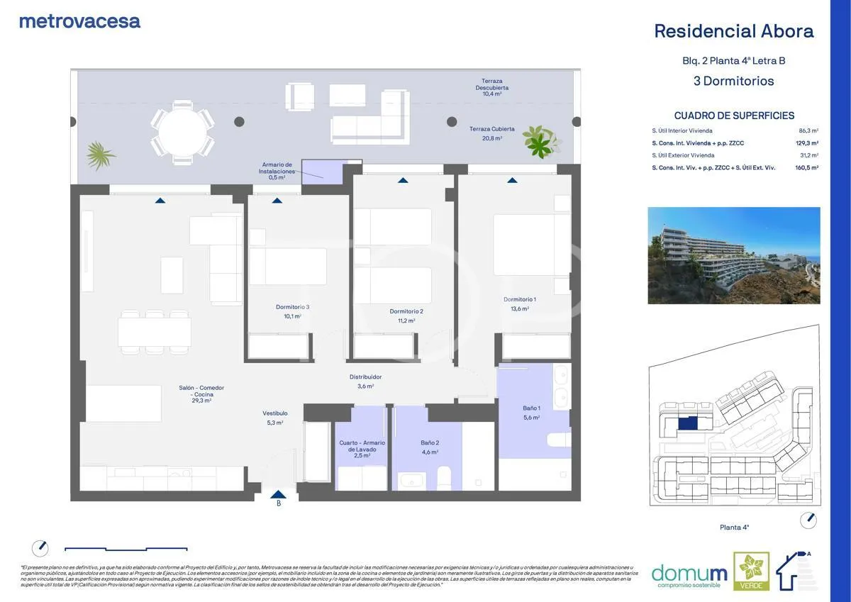 Three-bedroom apartment in the exclusive Abora complex, Playa Paraíso