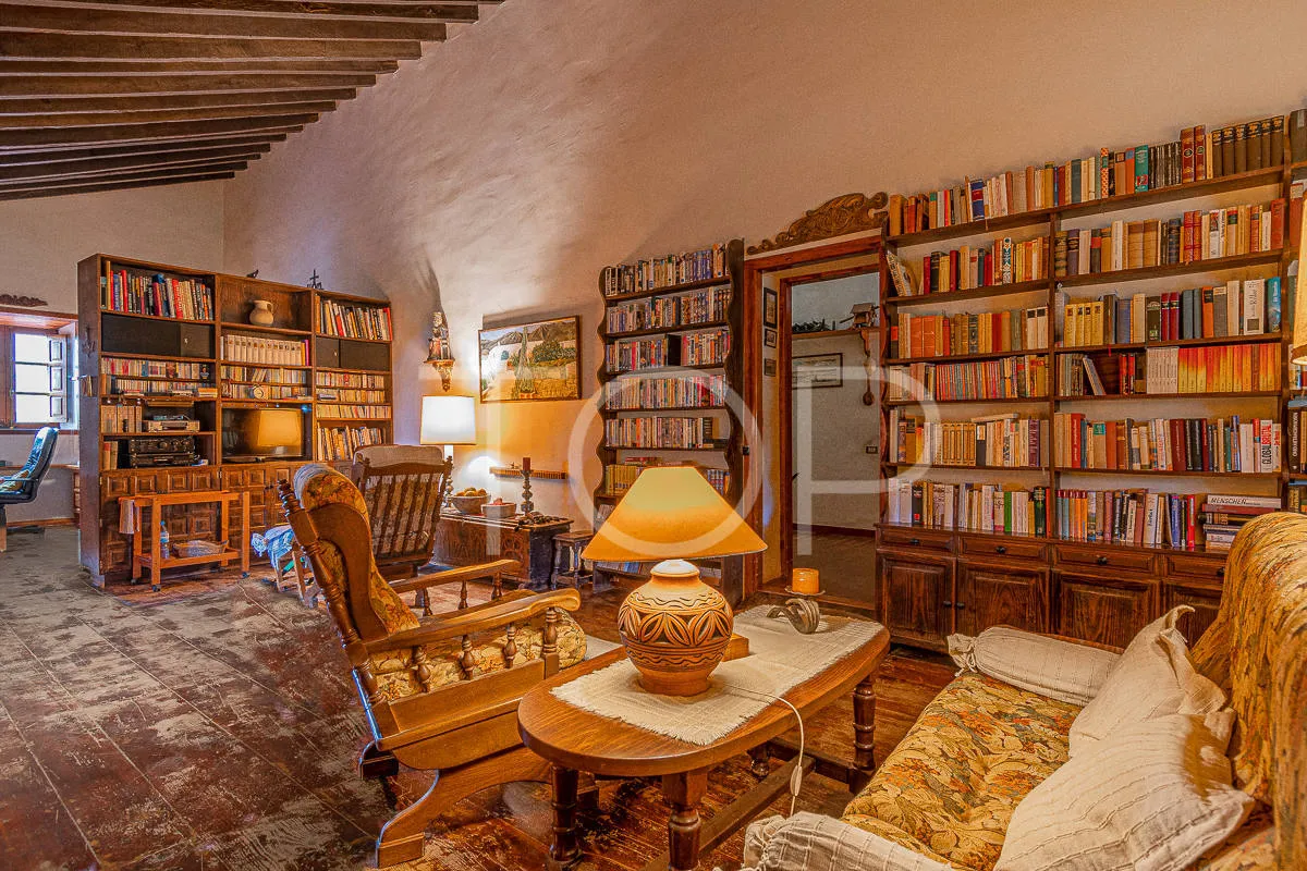 Preciosa casa canaria con gran jardín y vistas al mar en Aldea Blanca